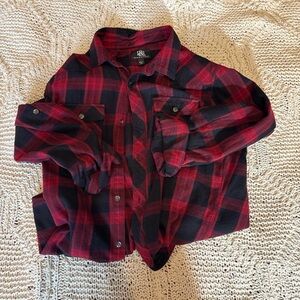 Rock & Republic Red and Black Button Down Shirt